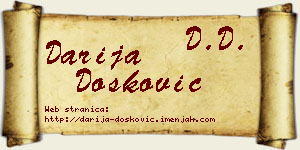 Darija Dosković vizit kartica